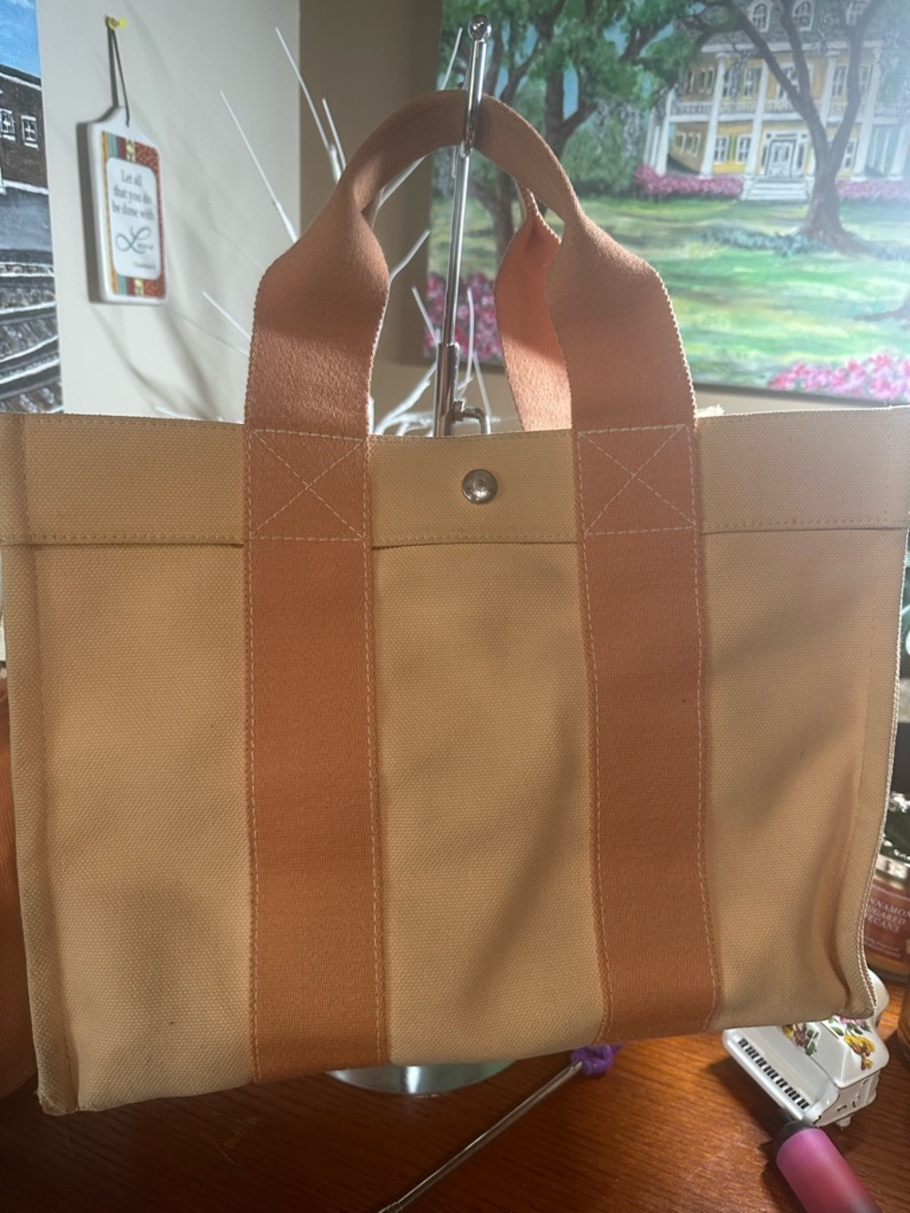 HERMES Bora Bora PM
Orange Canvas Tote Bag - Picture 2 of 16